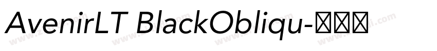 AvenirLT BlackObliqu字体转换